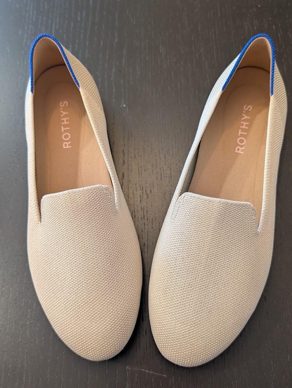 Rothy's The Daily Loafer Ecru Trim Knit Flats Women's Size 8.5